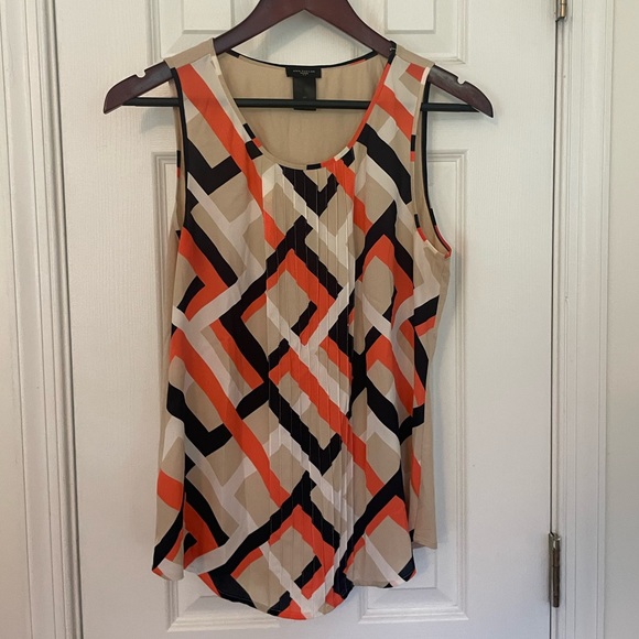 Ann Taylor | Tops | Ann Taylor Mosaic Print Shell Blouse | Poshmark